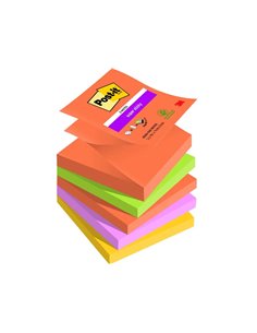 Bloc note post-it z-notes super sticky collection boost 76 x 76mm 5 blocs 90 feuilles.