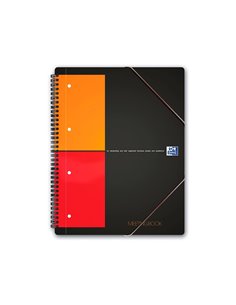 Cahier-chemise oxford meeting book optik paper couverture pp a4+ 21x32cm 160 pages 5x5mm fermeture élastique. 2