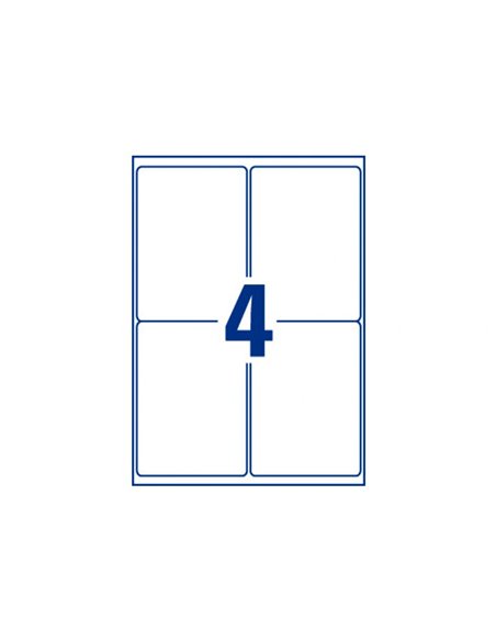 Etiquette avery blanc 12x9cm pour bouteille jet d encre paquet de 40.