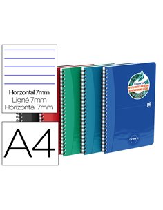 Cahier oceanis oxford integrale polypropylene 210x297 mm 180 pages optik paper l 7 mm coloris assortis.