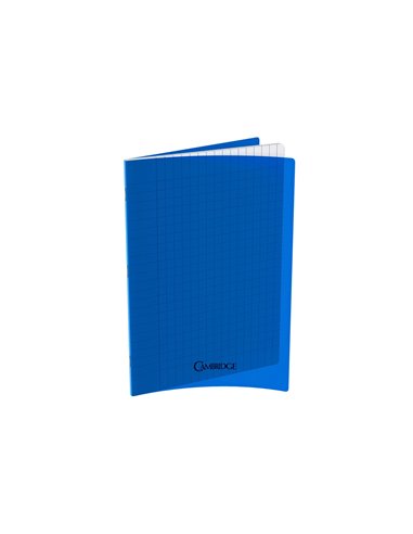 Lot de 10 cahiers cambridge polypro bleu indechirable et lavable papier velin extra 24x32 cm piqure 80g seyes 80g.