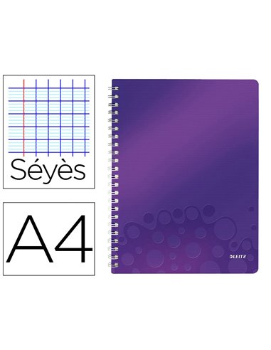 Cahier pp s a4 160p q perf wow pourpre.