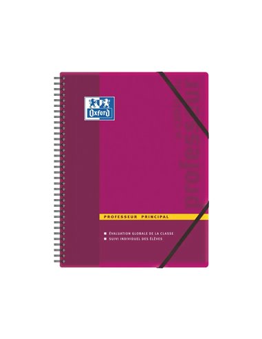 Cahier du professeur principal oxford couverture polypropylene 24x31cm 156p 90gr onglets reglure.