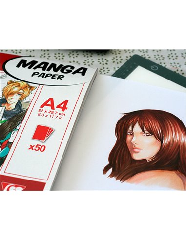 Manga illustrations bloc coll clairefontaine a4 21x29,7cm 100gr 50f.