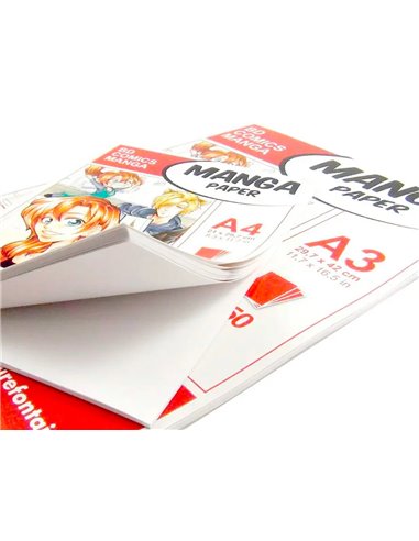 Manga illustrations bloc coll clairefontaine a4 21x29,7cm 100gr 50f.