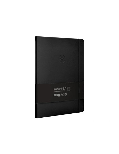 Carnet a4 antartik notes lignecouverture rigide fermeture elastique 100 pages 80gr coloris noir.