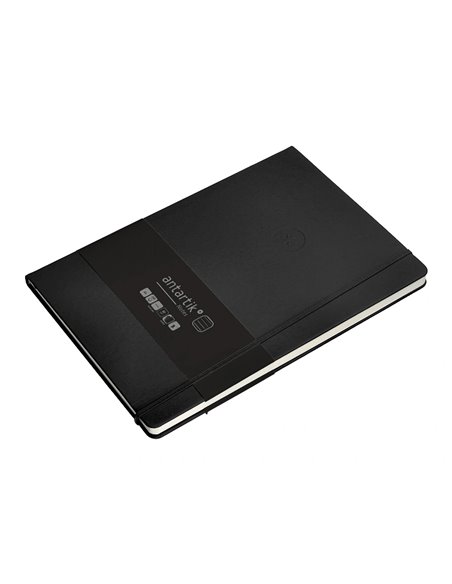 Carnet a4 antartik notes lignecouverture rigide fermeture elastique 100 pages 80gr coloris noir.