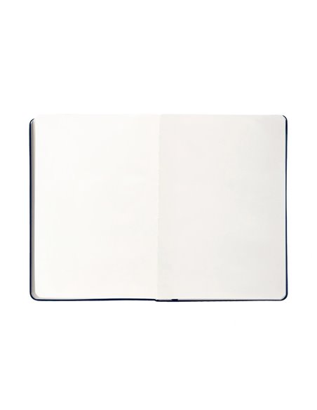 Carnet a4 antartik notes papier uni ivoire couverture rigide fermeture elastique 100pages 80gr coloris bleu marine.
