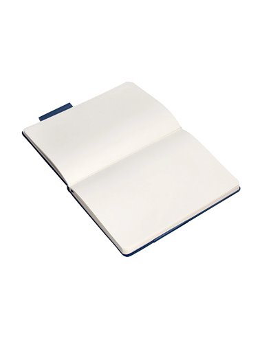 Carnet a4 antartik notes papier uni ivoire couverture rigide fermeture elastique 100pages 80gr coloris bleu marine.