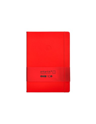 Carnet a4 antartik notes lignecouverture rigide fermeture elastique 100 pages 80gr coloris rouge.