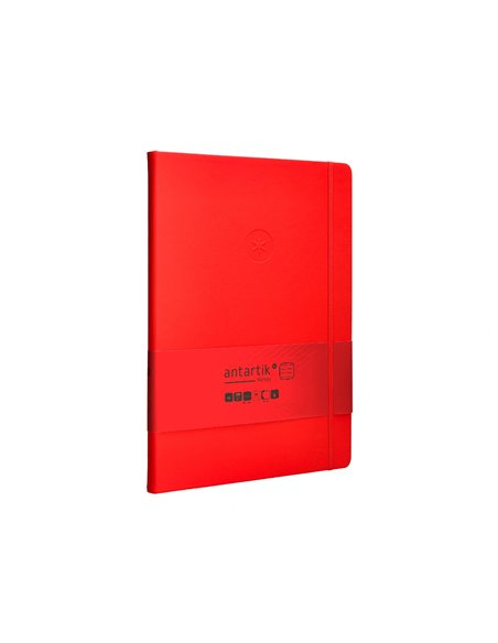 Carnet a4 antartik notes lignecouverture rigide fermeture elastique 100 pages 80gr coloris rouge.