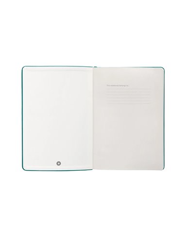 Carnet a4 antartik notes papier uni ivoire couverture rigide fermeture elastique 100pages 80gr coloris vert paon.