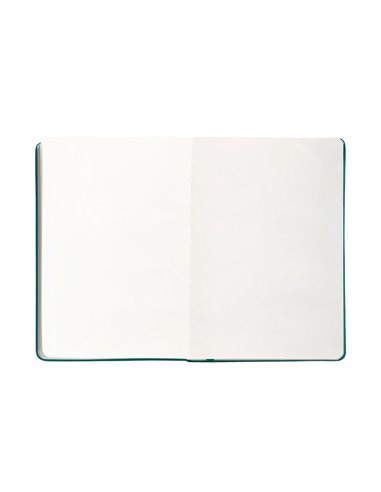 Carnet a4 antartik notes papier uni ivoire couverture rigide fermeture elastique 100pages 80gr coloris vert paon.