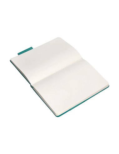 Carnet a4 antartik notes papier uni ivoire couverture rigide fermeture elastique 100pages 80gr coloris vert paon.