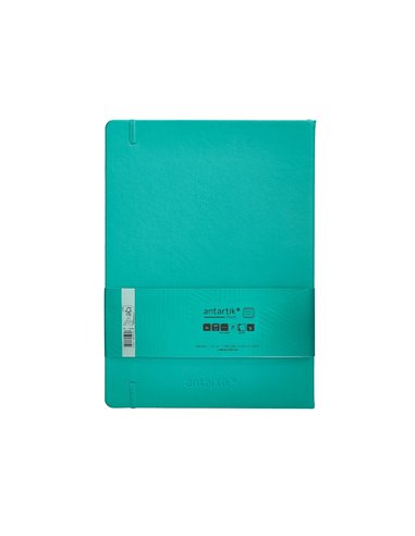Carnet a4 antartik notes lignecouverture rigide fermeture elastique 200 pages 80gr coloris vert menthe.