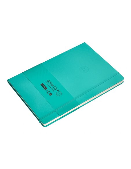 Carnet a4 antartik notes lignecouverture rigide fermeture elastique 200 pages 80gr coloris vert menthe.