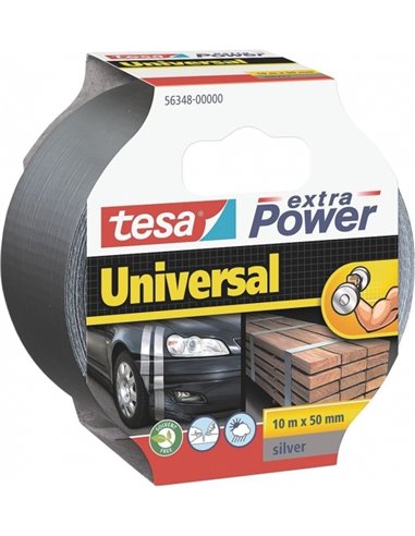 Ruban adhésif universel multi-usages Tesa Extra Power 50 mm x 10 mètres - Adhésif puissant - Facilement déchirable à la main - R