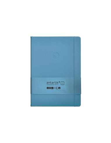 Carnet a4 antartik notes lignecouverture rigide fermeture elastique 100 pages 80gr coloris bleu ciel.