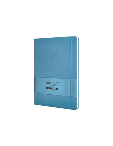 Carnet a4 antartik notes lignecouverture rigide fermeture elastique 100 pages 80gr coloris bleu ciel.