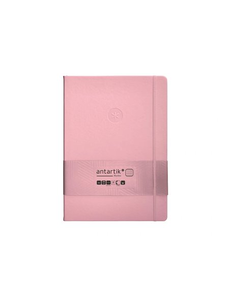 Carnet a4 antartik notes lignecouverture rigide fermeture elastique 100 pages 80gr coloris rose pastel.