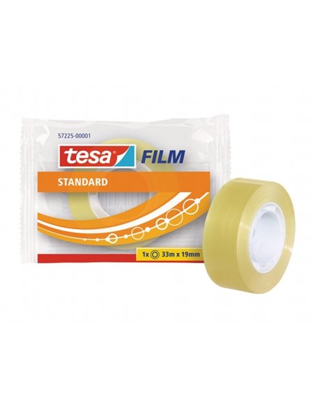 Ruban adhésif transparent standard Tesa Tesafilm 19 mm x 33 m - Bonne adhérence et haute résistance aux UV - Sans PVC