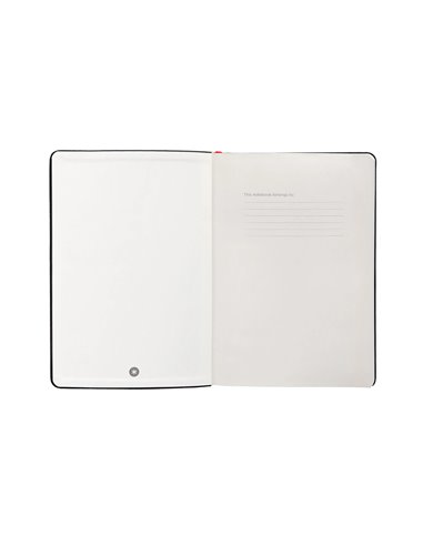 Carnet a4 antartik notes papier uni ivoire couverture rigide fermeture elastique rouge 100 pages 80gr coloris noir.