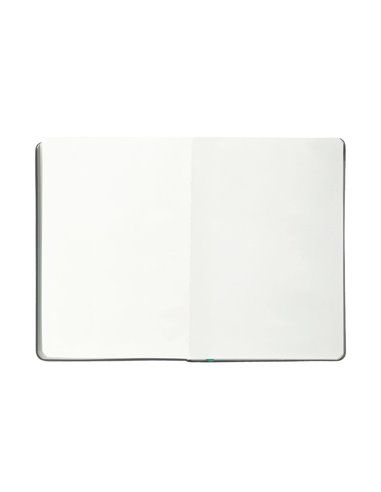 Carnet a4 antartik notes papier uni ivoire couverture rigide fermeture elastique turquoise 100 pages 80gr coloris gris.