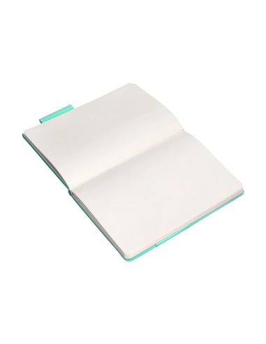 Carnet a4 antartik notes papier uni ivoire couverture rigide fermeture elastique rose 100 pages 80gr coloris turquoise.