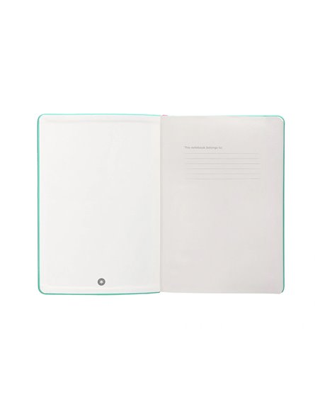 Carnet a4 antartik notes lignecouverture rigide fermeture elastique rose 100 pages 80gr coloris turquoise.