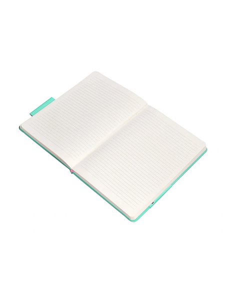 Carnet a4 antartik notes lignecouverture rigide fermeture elastique rose 100 pages 80gr coloris turquoise.