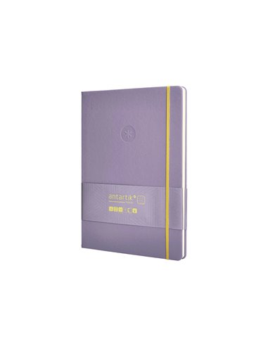 Carnet a4 antartik notes lignecouverture rigide fermeture elastique jaune 100 pages 80grcoloris lilas.