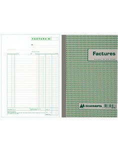 Manifold autocopiant exacompta factures tva a4 210x297mm foliotage 50 triplis.