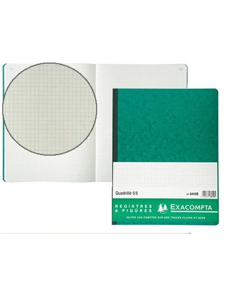 Manifold exacompta piqué 250x320mm 5x5mm folioté vertical 80 pages.
