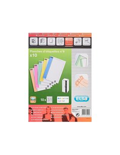 Étiquette l'oblique en bristol pour dossiers az armoires étiquettes nº9 coloris assortis pack 10 planches. 2