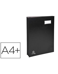 Parapheur direction exacompta 12 compartiments couverture plastifiée intérieur carte rigide dos à soufflets coloris noir.
