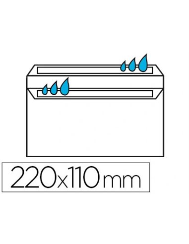 Enveloppe économique dl 110x220mm 80g autocollante coloris blanc boîte 500 unités.