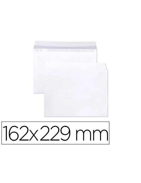 Enveloppe blanche clairefontaine bande de protection 90g 162x229mm blanche boite de 250 unites.
