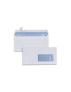 Enveloppes blanches dl 80g f45adhesives pefc eco 110x220mm boite de 500 unites.