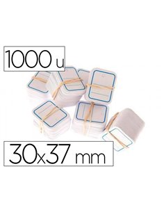 Étiquettes apli-agipa textiles perforées 224g cadres et lignes bleus 30x37mm boîte de 1000u.