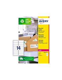 Etiquette autocollante avery adresse recyclee laser blanc 99,1 x 38,1mm boite de 210. 2