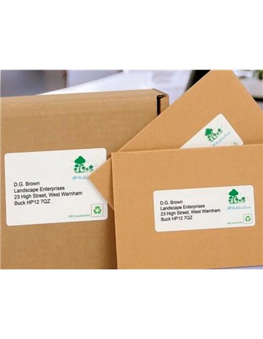 Etiquette autocollante avery adresse recyclee laser blanc 99,1 x 33,9mm boite de 240.