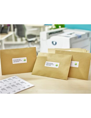 Etiquette autocollante avery adresse recyclee laser blanc 99,1 x 139mm boite de 60.