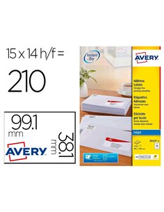 Etiquette autocollante avery adresse recyclee laser blanc 99,1 x 38,1mm boite de 210.