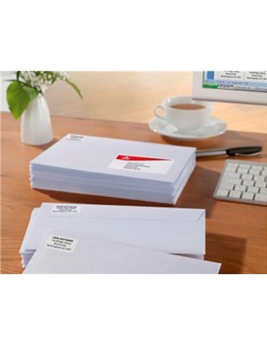 Etiquette autocollante avery adresse recyclee laser blanc 99,1 x 38,1mm boite de 210.