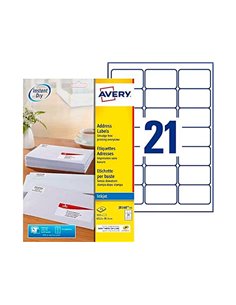 Etiquette autocollante avery adresse recyclee laser blanc 63,5 x 38,1 boite de 315. 2