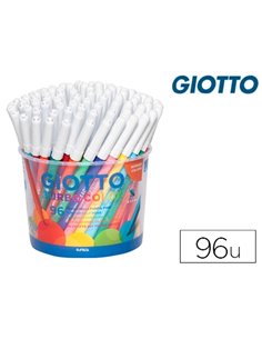 Feutre coloriage giotto turbo color ultra longue durée pointe bloquée polyester indéformable 12 coloris 96 unités.