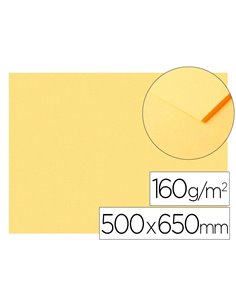 Papier dessin clairefontaine a grain 160g 1 surface grainee 1 lisse 50x65cm paquet 25f coloris bouton.