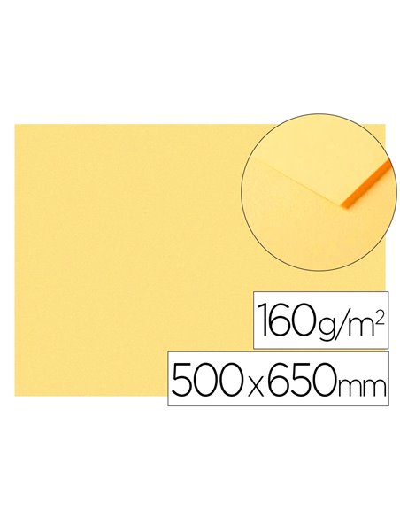 Papier dessin clairefontaine a grain 160g 1 surface grainee 1 lisse 50x65cm paquet 25f coloris bouton.