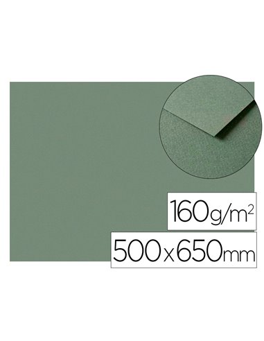Papier dessin clairefontaine a grain 160g 1 surface grainee 1 lisse 50x65cm paquet 25f coloris vert ocean.