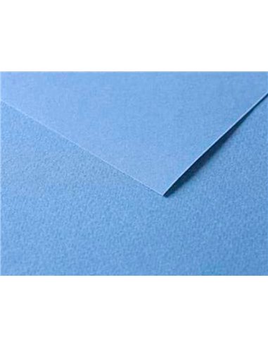 Papier dessin clairefontaine a grain 160g 1 surface grainee 1 lisse 50x65cm paquet 25f coloris bleu roi.